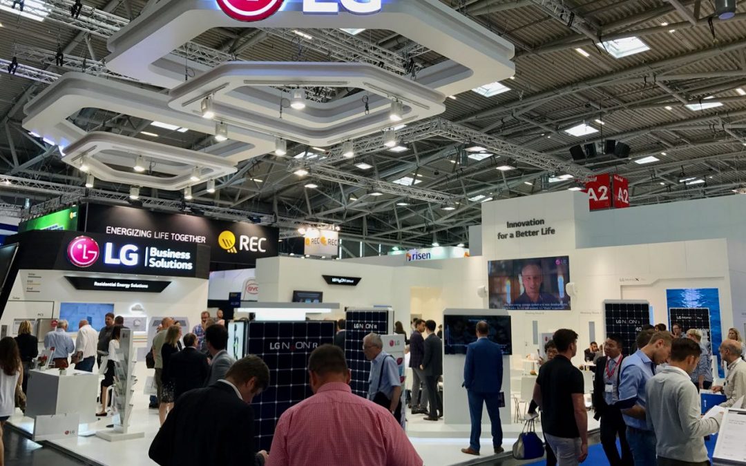 Der Stand von LG Solar auf der Intersolar 2017