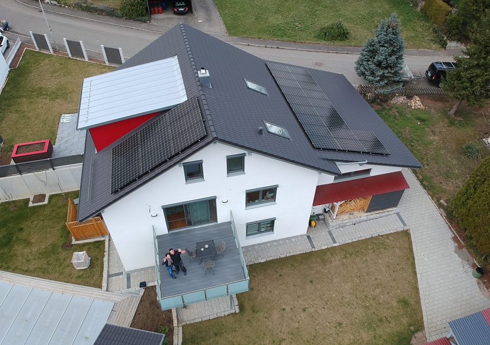 Photovoltaikanlage auf Einfamilienhaus in Ofterdingen