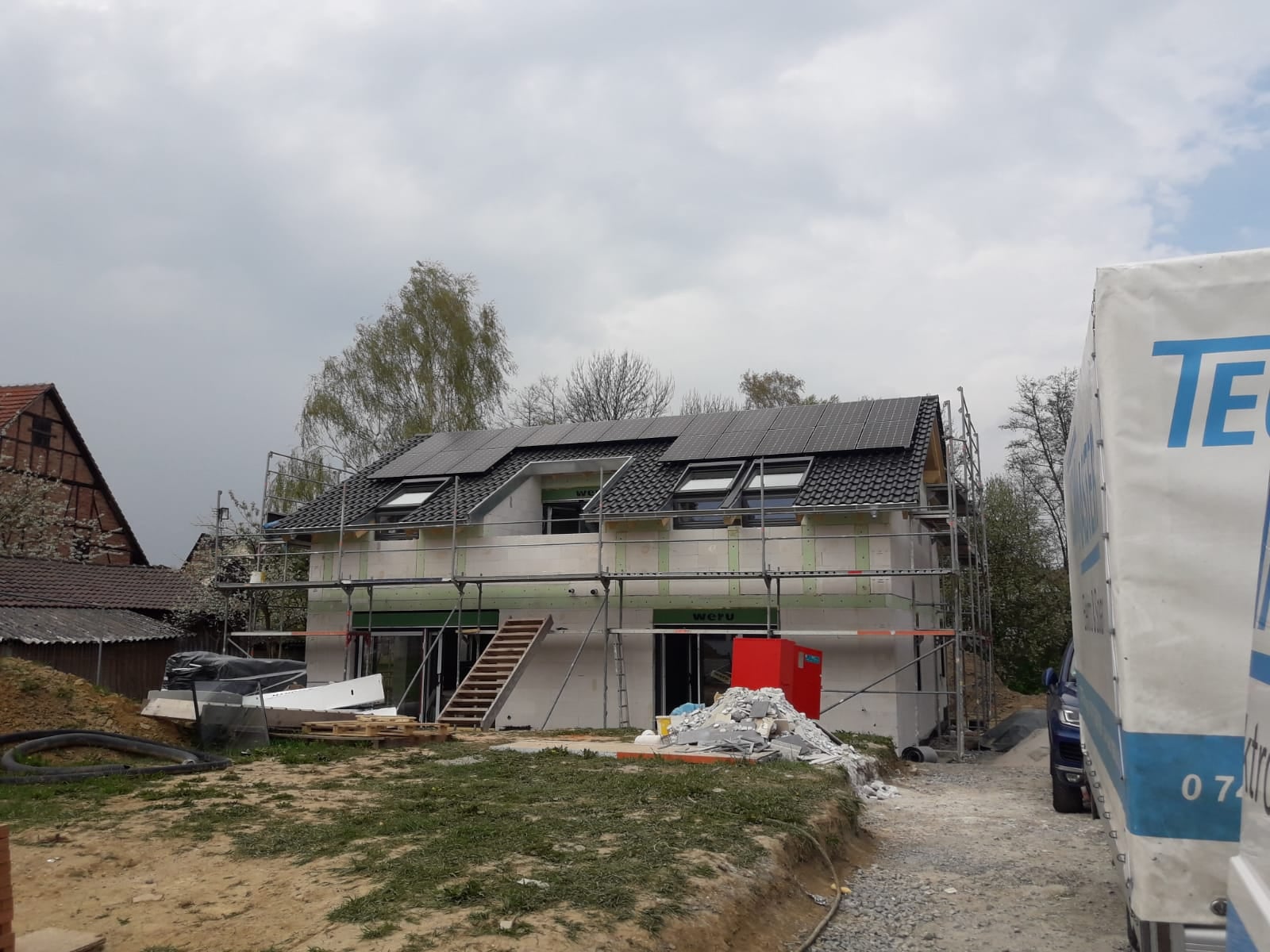 Photovoltaikanlage auf Einfamilienhaus in Backnang