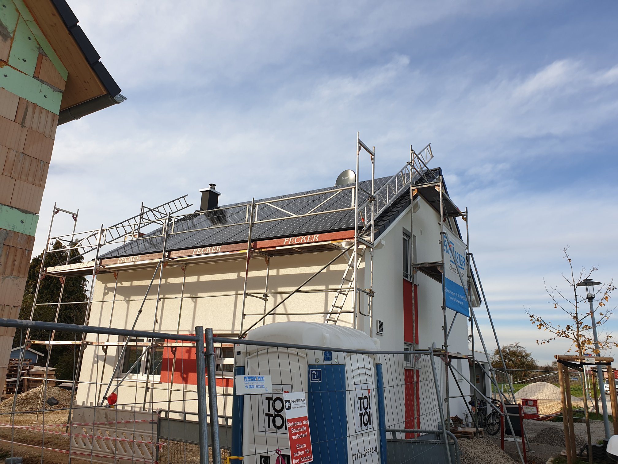 Photovoltaikanlage auf Einfamilienhaus in Pliezhausen